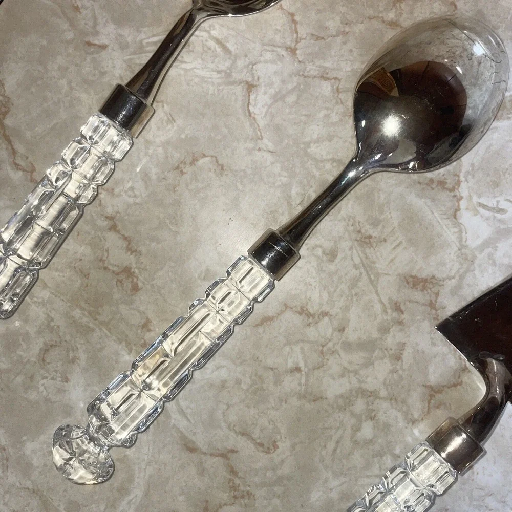 Shannon Solid‎ Spoon Crystal Handle Silver Plated